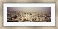 Aerial view of a city in a sandstorm, Aleppo, Syria Fine Art Print