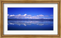 Reflection of clouds in water, Olfusa, Iceland Fine Art Print