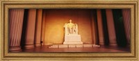 Low angle view of a statue of Abraham Lincoln, Lincoln Memorial, Washington DC, USA Fine Art Print