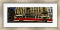 Electric train on a street, Prague, Czech Republic Fine Art Print