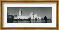 Cars parked in front of a mosque, Jamaa-El-Jedid, Algiers, Algeria Fine Art Print