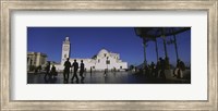 Tourists walking in front of a mosque, Jamaa-El-Jedid, Algiers, Algeria Fine Art Print