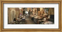 Clothing stores in a market, Souk Al-Liffa, Tripoli, Libya Fine Art Print