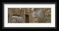 Close-up of statues in an old ruined building, Leptis Magna, Libya Fine Art Print