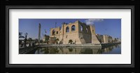 Reflection of a building in a pond, Assai Al-Hamra, Tripoli, Libya Fine Art Print