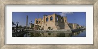 Reflection of a building in a pond, Assai Al-Hamra, Tripoli, Libya Fine Art Print
