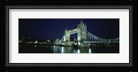 Bridge across a river, Tower Bridge, Thames River, London, England Fine Art Print