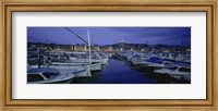 Boats docked at a port, Old Port, Marseille, Bouches-Du-Rhone, Provence-Alpes-Cote Daze, France Fine Art Print