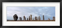 Rocks on a landscape, Callanish Standing Stones, Lewis, Outer Hebrides, Scotland Fine Art Print