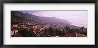 High angle view of a town, Fortela de Pico, The Pico Forte, Funchal, Madeira, Portugal Fine Art Print
