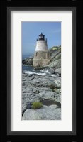 Lighthouse along the sea, Castle Hill Lighthouse, Narraganset Bay, Newport, Rhode Island (vertical) Fine Art Print