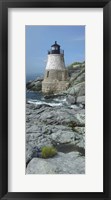Lighthouse along the sea, Castle Hill Lighthouse, Narraganset Bay, Newport, Rhode Island (vertical) Fine Art Print