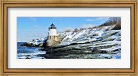 Lighthouse along the sea, Castle Hill Lighthouse, Narraganset Bay, Newport, Rhode Island (horizontal) Fine Art Print
