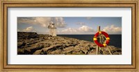 Lighthouse on a landscape, Blackhead Lighthouse, The Burren, County Clare, Republic Of Ireland Fine Art Print