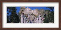 Statues on a mountain, Mt Rushmore, Mt Rushmore National Memorial, South Dakota, USA Fine Art Print