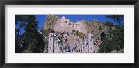 Statues on a mountain, Mt Rushmore, Mt Rushmore National Memorial, South Dakota, USA Fine Art Print