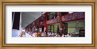 Large group of people sitting in a cafe, Istanbul, Turkey Fine Art Print