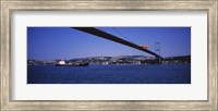 Low angle view of a bridge, Bosphorus Bridge, Bosphorus, Istanbul, Turkey Fine Art Print