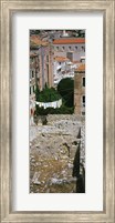 High angle view of the old ruins in a town, Dubrovnik, Croatia Fine Art Print