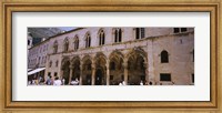 Group of people in front of a palace, Rector's Palace, Dubrovnik, Croatia Fine Art Print
