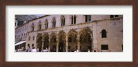 Group of people in front of a palace, Rector's Palace, Dubrovnik, Croatia Fine Art Print