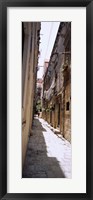Buildings along an alley in old city, Dubrovnik, Croatia Fine Art Print