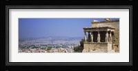 City viewed from a temple, Erechtheion, Acropolis, Athens, Greece Fine Art Print
