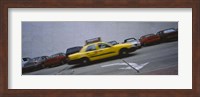 Taxi running on the road, San Francisco, California, USA Fine Art Print