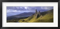 Rock formations on hill, Old Man of Storr, Isle of Skye, Scotland Fine Art Print