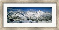 Mountains covered with snow, Matterhorn, Switzerland Fine Art Print