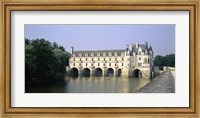 Reflection of a castle in water, Chateau de Chenonceaux, Chenonceaux, Cher River, Loire Valley, France Fine Art Print