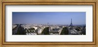 High angle view of a cityscape, Paris, France Fine Art Print