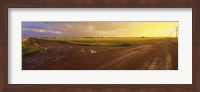 Country crossroads passing through a landscape, Edmonton, Alberta, Canada Fine Art Print