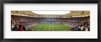 Crowd in a stadium to watch a soccer match, Hamburg, Germany Framed Print