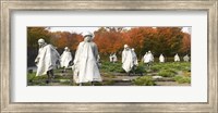 Statues of army soldiers in a park, Korean War Memorial, Washington DC, USA Fine Art Print