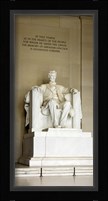 Abraham Lincoln's Statue in a memorial, Lincoln Memorial, Washington DC, USA Fine Art Print