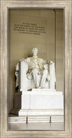 Abraham Lincoln's Statue in a memorial, Lincoln Memorial, Washington DC, USA Fine Art Print