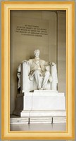 Abraham Lincoln's Statue in a memorial, Lincoln Memorial, Washington DC, USA Fine Art Print