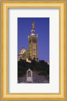 Low angle view of a tower of a church, Notre Dame De La Garde, Marseille, France Fine Art Print