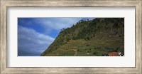 Low angle view of terraced fields on a mountain, Ponta Delgada, Madeira, Portugal Fine Art Print