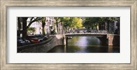 Bridge across a channel, Amsterdam, Netherlands Fine Art Print