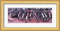 Bicycles parked in a parking lot, Amsterdam, Netherlands Fine Art Print