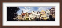 Low angle view of row houses in a town, Tuebingen, Baden-Wurttembery, Germany Fine Art Print