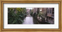Buildings along a canal, Ghent, Belgium Fine Art Print