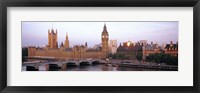 Arch bridge across a river, Westminster Bridge, Big Ben, Houses Of Parliament, Westminster, London, England Fine Art Print