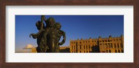 Statues in front of a castle, Chateau de Versailles, Versailles, Yvelines, France Fine Art Print