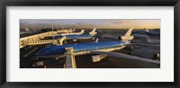 High angle view of airplanes at an airport, Amsterdam Schiphol Airport, Amsterdam, Netherlands Fine Art Print