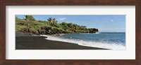 Surf on the beach, Black Sand Beach, Maui, Hawaii, USA Fine Art Print
