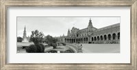 Fountain in front of a building, Plaza De Espana, Seville, Seville Province, Andalusia, Spain Fine Art Print