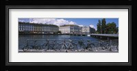 Buildings at the waterfront, Rhone River, Geneva, Switzerland Fine Art Print